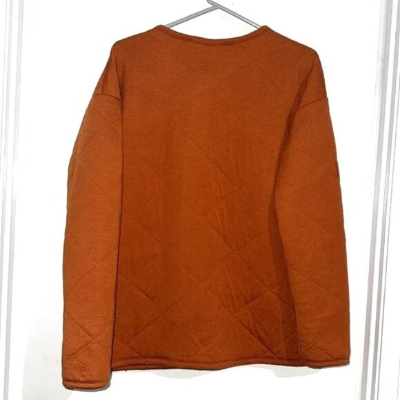 Cuddl Duds Women's Size M Light  Quilt Shirt Jacket Orange - Picture 8 of 9